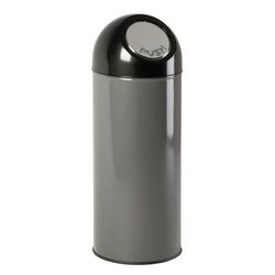 Poubelle Bullet Avec Liner 55l Gris Métallisé - V-Part