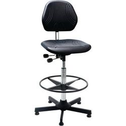 Siège D'atelier Comfort - Haut - Patin - Acier - Noir - Global Professional Seating