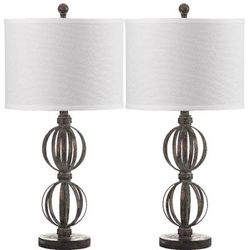 Calista 27.75-Inch H Double Sphere Table Lamp (Set of 2) - Safavieh LIT4313A-SET2