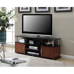 XL Monterey TV Stand in Cherry / Black Finish - Convenience Concepts 151440