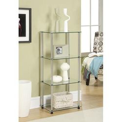4 Tier Tower in Glass Finish - Convenience Concepts 157001