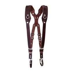 RL Handcrafts Clydesdale Pro Dual Leather Camera Harness (Large, Coffee) CLY103COF