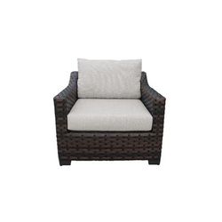 kathy ireland Homes & Gardens River Brook Club Chair in Truffle - TK Classics Ki043B-Cc