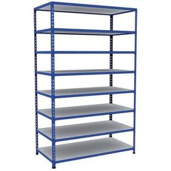 rayonnage d'archives rapid 2 1980x1220x610 8 tab metal bleu