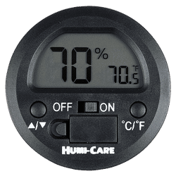 Humi-Care Black Ice Digital Hygrometer - Black