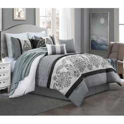 Rita 7 Piece Comforter Set Queen Size - Elight Home 21586Q