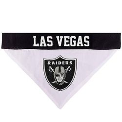 Pets First NFL AFC Reversible Bandana For Dogs, Small/Medium, Las Vegas Raiders