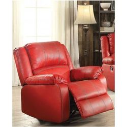 Zuriel Rocker Recliner (Motion) in Red PU - Acme Furniture 52152