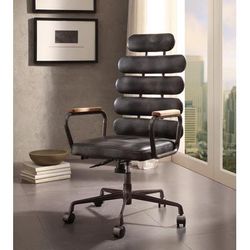 Calan Executive Office Chair in Vintage Black Leather - Acme Furniture 92107