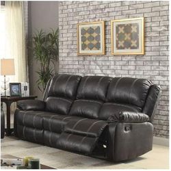 Zuriel Sofa (Motion) in Black PU - Acme Furniture 52285