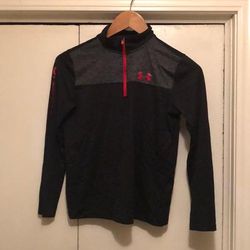 Under Armour Shirts & Tops | 1/4 Zip Pullover | Color: Black/Red | Size: Mb