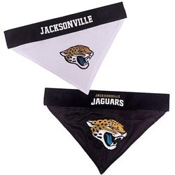 Pets First NFL AFC Reversible Bandana For Dogs, Large/X-Large, Jacksonville Jaguars