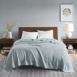 Madison Park Twin Blanket in Light Blue - Olliix MP51N-6187