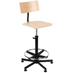 siege bois repose pieds/patins assise hteur 68 a 83 cm