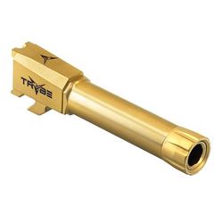 TRYBE Defense Grade Threaded Pistol Barrel S&W M&P Shield 1/2 x 28 Thread Gold TIN TPBSWSH-TIN