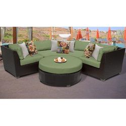 Barbados 4 Piece Outdoor Wicker Patio Furniture Set 04a in Cilantro - TK Classics Barbados-04A-Cilantro