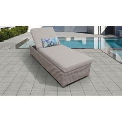 Monterey Chaise Outdoor Wicker Patio Furniture in Grey - TK Classics Monterey-1X