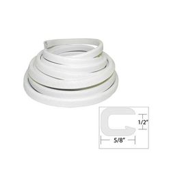 TACO Marine Flexible Vinyl Trim - 1/2" Opening x 5/8"W x 25'L - White V30-1316W25-1
