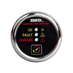 Fireboy-Xintex Gasoline Fume Detector & Alarm w/Plastic Sensor - Chrome Bezel Display G-1C-R