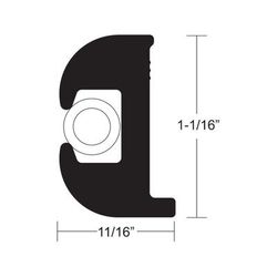 TACO Marine Flex Vinyl Rub Rail Kit - Black w/White Insert - 50' - 1-1/16" x 11/16" V11-0809BWK50-2