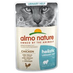 24x70g Pollo Holistic Urinary Help Almo Nature umido per gatti