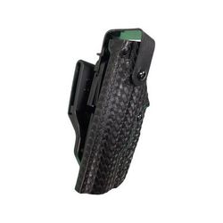 Gould & Goodrich K-ForceTriple Retention Duty Mid Ride OWB Belt Holster Ruger SR9 Ruger SR40 Right Hand Black Weave K391-SRW