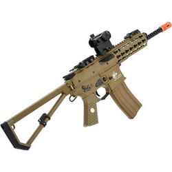 EMG Knights Armament Airsoft PDW M2 Gas Blowback Airsoft Rifle CO2 Magazine Tan Large GR-KAA-PDW-L-DE-CO2