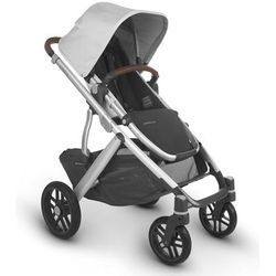 UPPAbaby Vista V2 Single-to-Double Stroller - Bryce (White Marl/Silver/Chestnut Leather)