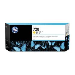 HP 728 Yellow DesignJet Ink Cartridge (300ml) F9K15A