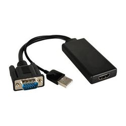 Kramer VGA Male to HDMI Female Active Adapter Cable with USB Audio & Power ADC-GM/HF