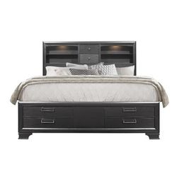 Full Bed in Grey - Global Furniture USA JORDYN-GREY-FB