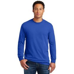 Gildan G540 Heavy Cotton Long Sleeve T-Shirt in Royal Blue size Large G5400, 5400