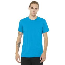 Bella + Canvas 3001C Jersey T-Shirt in Turquoise size 2XL | Ringspun Cotton 3001, B3001, BC3001