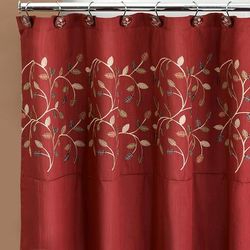 Aubury Shower Curtain by POPULAR BATH in Burgundy