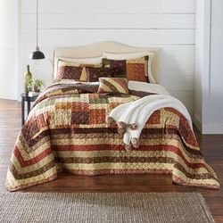 Salem Harvest Bedspread by BrylaneHome in Brown Multi (Size FULL)