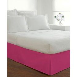 Luxury Hotel Classic Tailored 14" Drop Pink Bed Skirt by Levinsohn Textiles in Pink (Size TWINXL)