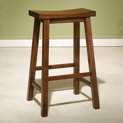 Bennett Saddle Barstool by Powell Furniture in Honey Brown