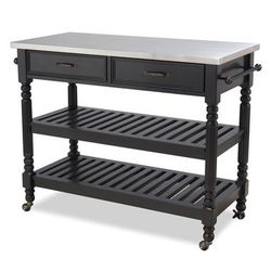 Savannah Kitchen Cart by Homestyles in Black