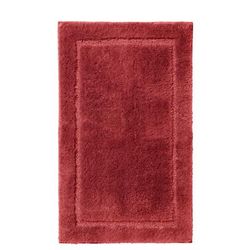 Wide Width BH Studio Luxe Bath Rugs by BrylaneHome in Burgundy (Size 20" W 34" L) Bath Mat