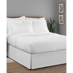 Today's Home Microfiber Tailored Black 14" Bed Skirt by Levinsohn Textiles in White (Size FULL)