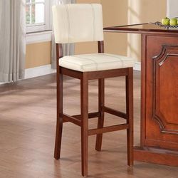 Milano Bar Stool Cream by Linon Home Décor in Cream