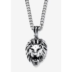 Men's Big & Tall Lion's Head Pendant Necklace by PalmBeach Jewelry in Stainless Steel