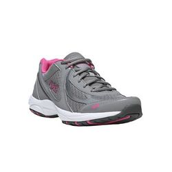 Wide Width Women's Dash 3 Sneakers by Ryka® in Grey Pink (Size 7 1/2 W)