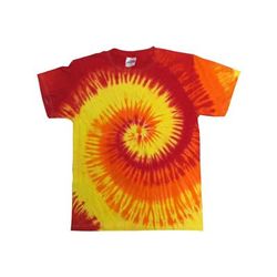 Tie-Dye CD100 Adult T-Shirt in Blaze size 2XL | Cotton T1000, 1000