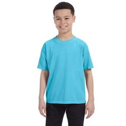 Comfort Colors C9018 Youth Ring Spun Top in Lagoon Blue size 2XS | Ringspun Cotton CC9018, 9018