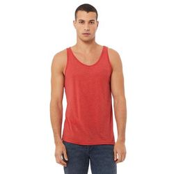 Bella + Canvas 3480 Jersey Tank Top in Red Triblend size Medium | Ringspun Cotton BC3480, B3480