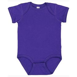 Rabbit Skins 4424 Infant Fine Jersey Bodysuit in Purple size 24MOS | Ringspun Cotton LA4424, RS4424