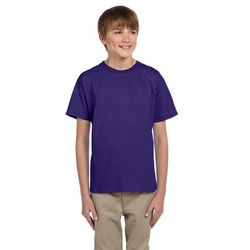 Fruit of the Loom 3931B Youth HD Cotton T-Shirt in Deep Purple size XL 3930BR, 3930B