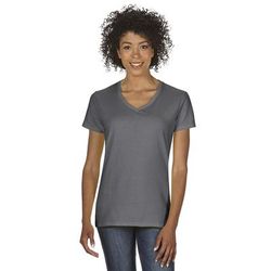 Gildan G500VL Women's Heavy Cotton V-Neck T-Shirt in Charcoal size Large G5000VL, 5000VL, G5V00L, 5V00L