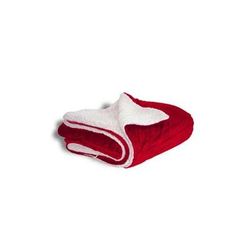 Alpine Fleece 8712 Micro Mink Sherpa Blanket in Red | Cotton LB8712
